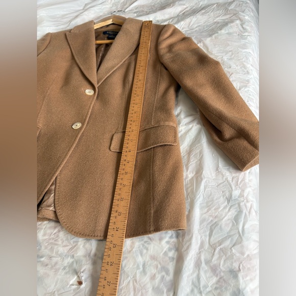 Brooks Brothers camel hair blazer tan 2 button pocket front jacket size 2 - Picture 9 of 16